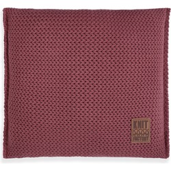 Knit Factory Maxx Sierkussen - Stone Red - 50x50 cm - Inclusief kussenvulling