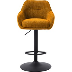 Barstoel Oranje Stof - Verstelbaar - Avola - Set van 2
