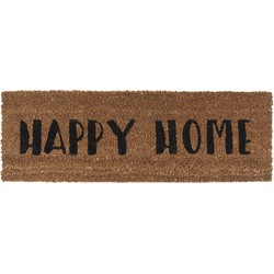 Present Time - Deurmat Happy Home - Zwart - 75x25x1,5cm