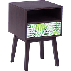 RODES - Nachtkastje - Donkere houtkleur - MDF