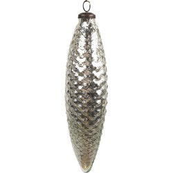 Clayre & Eef Kerstbal Zilverkleurig Glas