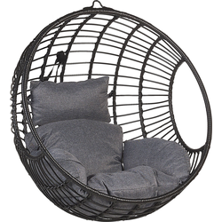 ASPIO - Hangstoel - Zwart - PE rotan
