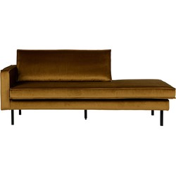 BePureHome Rodeo Daybed Links - Velvet - Honinggeel - 85x203x86