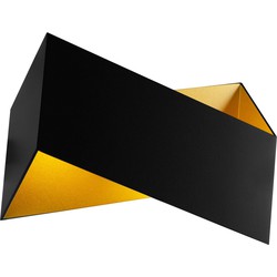 KUMIS Wandlicht zwart / goud 2xG9 excl (max 40W)