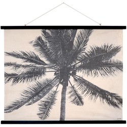 HK-living schoolplaat palmboom geprint katoen XL 105x85x2,5cm
