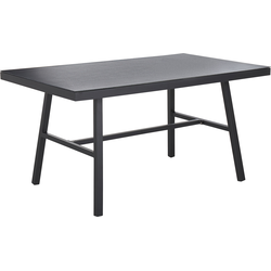 Beliani CANETTO - Tuintafel-Zwart-Aluminium