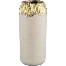 PTMD Bloempot Coira - 14x14x32 cm - Keramiek - Goud