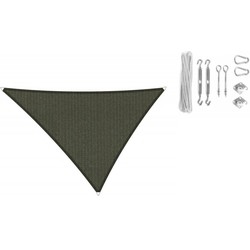 Shadow Comfort driehoek 2,5x3x3,5m DuoColor Carbon Black met Bevestigingsset