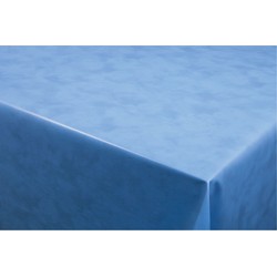 Tafelzeil/tafelkleed gemeleerd blauw 140 x 250 cm - Tafelzeilen