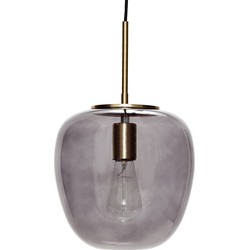 Hübsch Hanglamp glas goud met gerookt glas 30 x 28 cm