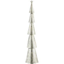 House of Seasons Kerstboom - L19 x B10 x H90 cm - Metaal - Zilver