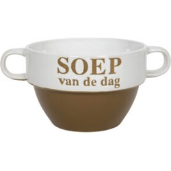 Soepkommen - Soep van de dag - keramiek - D12 x H8 cm - Cappuccino bruin - Stapelbaar - Kommetjes