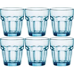 Set van 12x stuks tumbler waterglazen/drinkglazen blauw 270 ml - Drinkglazen