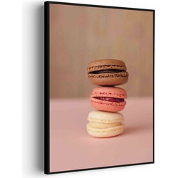 Muurwerken Akoestisch Schilderij - Macarons Roze Beige Tinten - Geluidsdempend Wandpaneel - Wanddecoratie - Geluidsisolatie - PRO (AW 0.90) S (50X70)