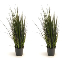 Set van 2x stuks kunstplanten groen gras sprieten 60 cm. - Kunstplanten