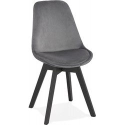 JOE grijze fluwelen stoel 48x56x85 cm Grijs