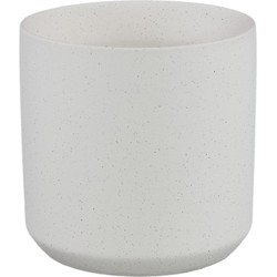 PTMD Bloempot Fatima - 19x19x19 cm - Keramiek - Wit
