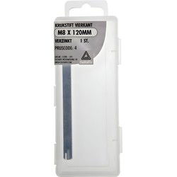 Krukstift vierk m8x120mm verz