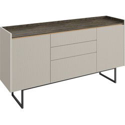 Meubella - Dressoir Linq - Beige - 166 cm