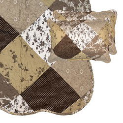 Clayre & Eef Bedsprei Bruin Polyester