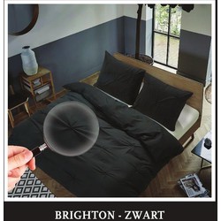 Hotel Home Collection - Dekbedovertrek - Brighton - 200x200/220 +2*60x70 cm - Zwart