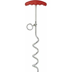 ProPlus Grondpen Hond - aanlegspiraal met handvat en ring - 39 cm - Vastlegspiraal