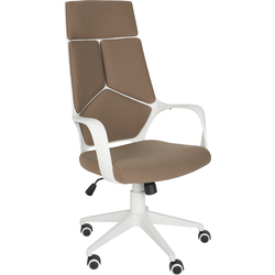 DELIGHT - Bureaustoel - Bruin/Wit - Polyester