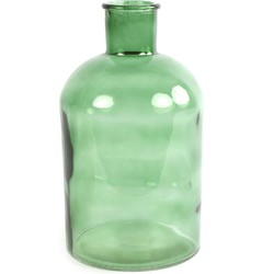 Countryfield vaas - mintgroen - glas - apotheker fles - D17 x H30 cm - Vazen