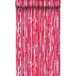 Origin Wallcoverings behang strepen rood en roze - 53 cm x 10,05 m - 347218