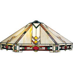 Lumilamp Lampenkap Tiffany Beige Rood Glas