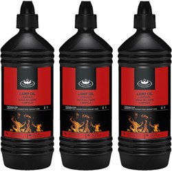 3x stuks heldere lampenolie/fakkelolie 1 liter - Lampolie