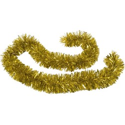 Kerstslingers - glitter goud - folie - 180 x 12 cm - extra brede slinger/kerstboom versiering - Kerstslingers