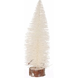 Mini kerstboom op stam 35 cm wit - Kunstkerstboom
