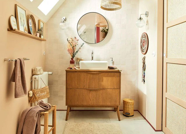 Shop the look: kleine Boheemse badkamer