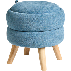 HAWLEY - Poef - Blauw - Chenille