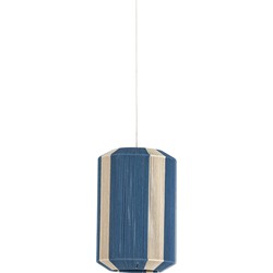 Light&living Hanglamp Ø30x46 cm KOZANA blauw+crème