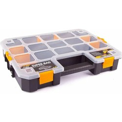 B-Home Sorteerbox/vakjes koffer - kleine spullen - 15 vaks - kunststof - 37 x 31 x 6.5 cm - Opbergbox