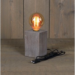 Tafellamp hout 10x15 cm e27 1,5 m snoer - Anna's Collection