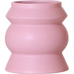 Kolibri Home | Tower roze bloempot - roze keramieken sierpot - Ø9cm