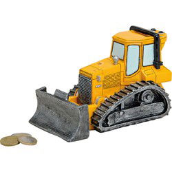 Spaarpot bulldozer van poly, B17 x D8 x H11 cm
