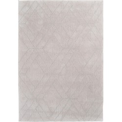 Vercai Rugs Jay Collectie - Hoogpolig Vloerkleed - Microfiber Tapijt voor Woonkamer - Microfiber Polyester - Ivoor - 70x140 cm