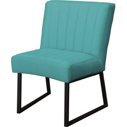 Eetkamerstoel - Hengelo - geschikt voor ronde tafel - stof Element turquoise 15