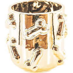 Pot - Dick - Ceramics  - Gold -11x11x11,5cm