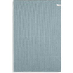 Knit Factory Gebreide Badmat - Douchemat Morres - Stone Green - 80x50 cm - Katoen