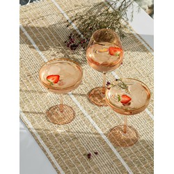 Nordal GOLDIE cocktail glas roze met gouden rand