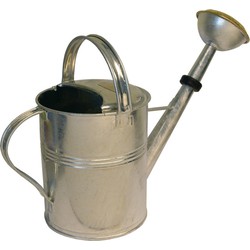 Gieter - zilverkleurig - zink - met broeskop - 5 liter - 38 cm - Gieters
