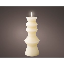 LED kaars d8.4h23 cm creme/warm wit kerst