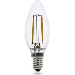 Groenovatie E14 LED Filament Kaarslamp 2W Warm Wit Dimbaar