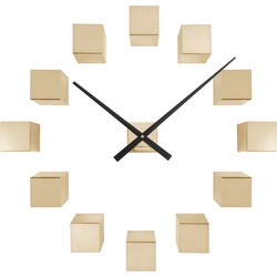 Wall Clock DIY Cubic Metallic