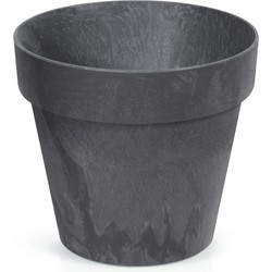 Prosperplast Bloempot - betonlook - antraciet - kunststof - 14 cm - Plantenpotten